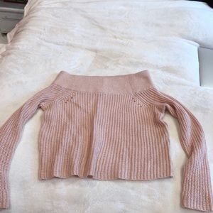 BP pink off shoulder sweater